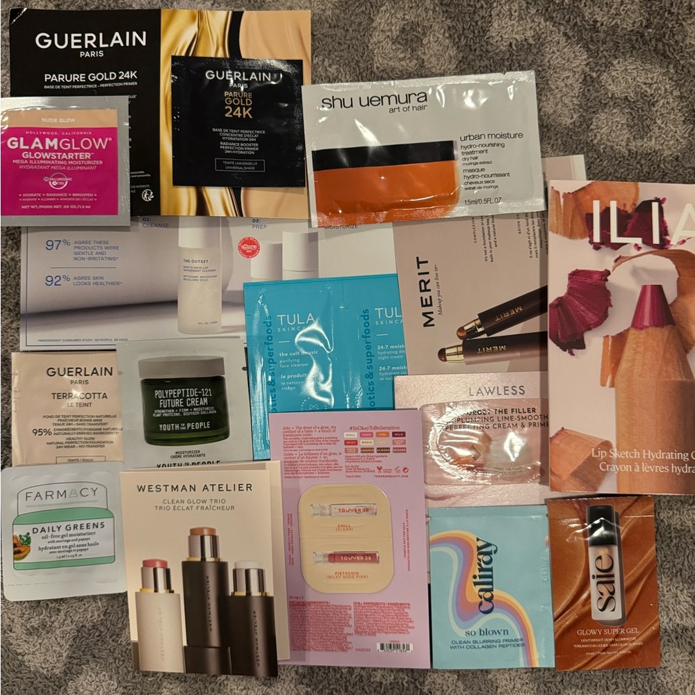 Luxury skin care and make up samples
